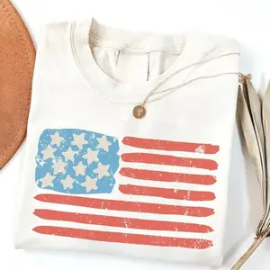 Retro American T-shirt, American flag, July 4th T-shirt, patriotic American gift