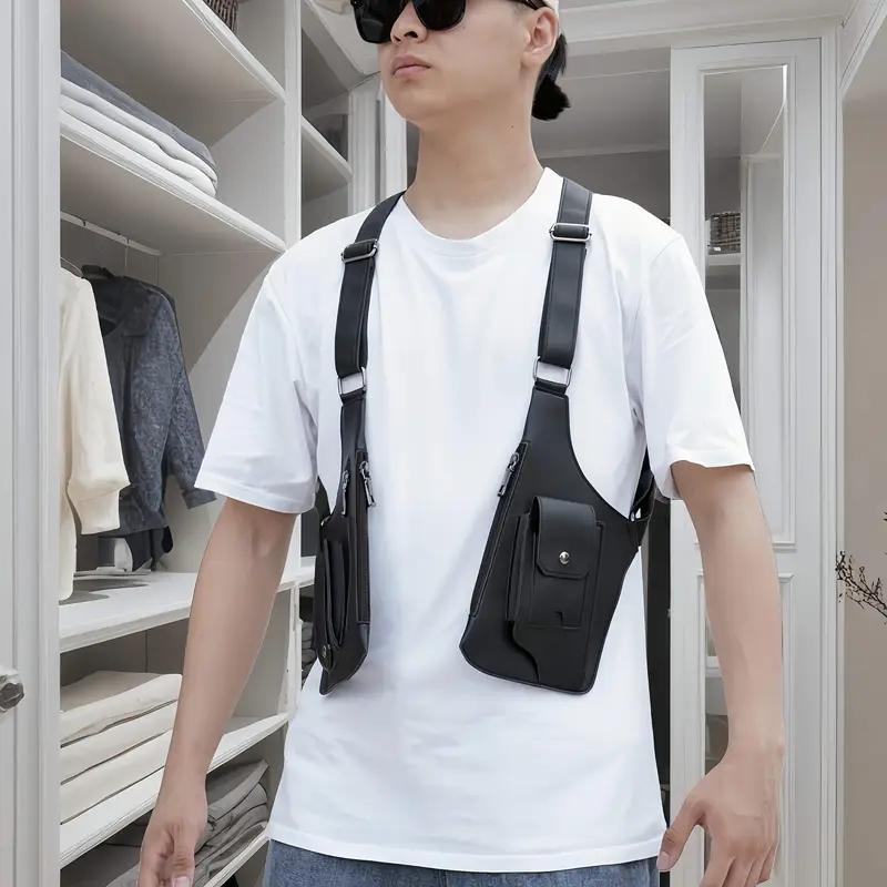 Adjustable Underarm Shoulder Bag for Men and Women-Anti-theft Hidden Storage for Cell Phones and Other Hunting and Outdoor Gear,Premium Leather.