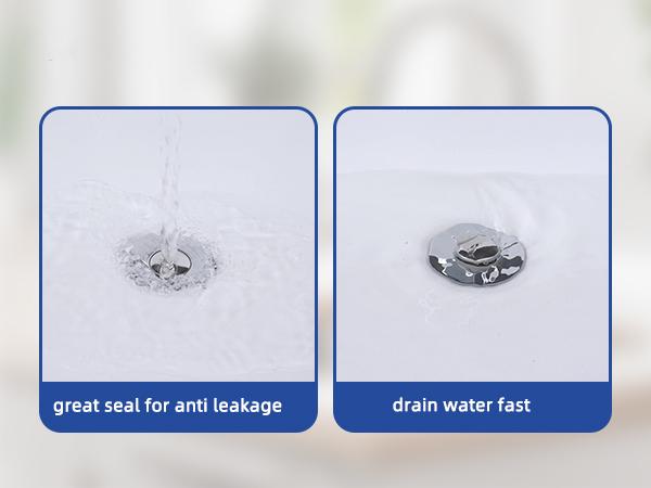 Hibbent Upgraded 3-in-1 Bathroom Sink Stopper with Removable Stainless Steel Filter Basket, Universal Pop Up Sink Drain Strainer for Standard 1.1''~2.36'' Sink Basin Hole - Pressure Showerhead