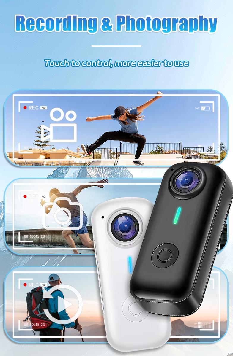 Thumb Action Camera, 1080P Mini Body Camera with Audio & Video Recording, Portable POV Pocket Camera, WiFi Connectivity, Wireless Vlog Camera, Hands-Free Sports DV with Magnetic Lanyard, Ski Camera Thumb Action Camera, 1080P Mini Body Camera with Audio & Video Recording, Portable POV Pocket Camera, WiFi Connectivity, Wireless Vlog Camera, Hands-Free Sports DV with Magnetic Lanyard, Ski Camera