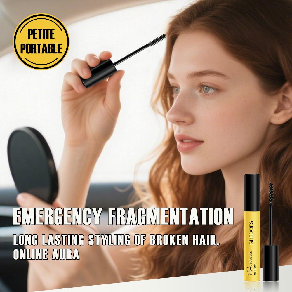 2-In-1 Brow & Edge Gel, Long-Lasting Eyebrow Gel, Natural 3D Smooth Wild Brows, Eyebrow Setting Gel, Makeup Essential