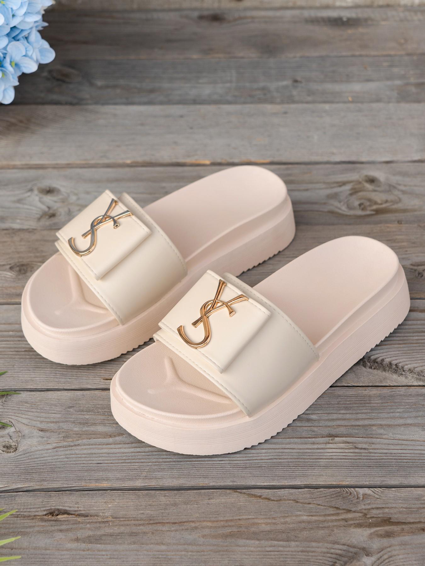 2026 Summer New Boken Shoes Women Double Buckle Thick Sole Sandals, Soft Bottom Beach Slippers, Casual Outdoor Wear