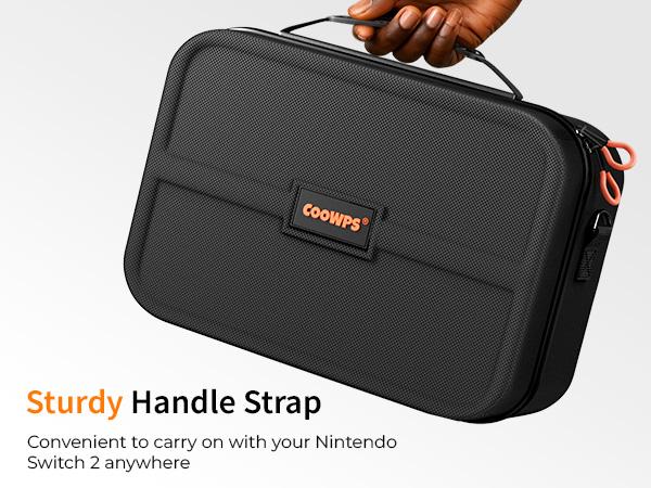 Switch 2 Case for Nintendo Switch 2(2025), Portable Hard Shell Full Protection Carrying Travel Case with 18 Game Cards Storage for Switch 2 Console Pro Controller Accessories Black