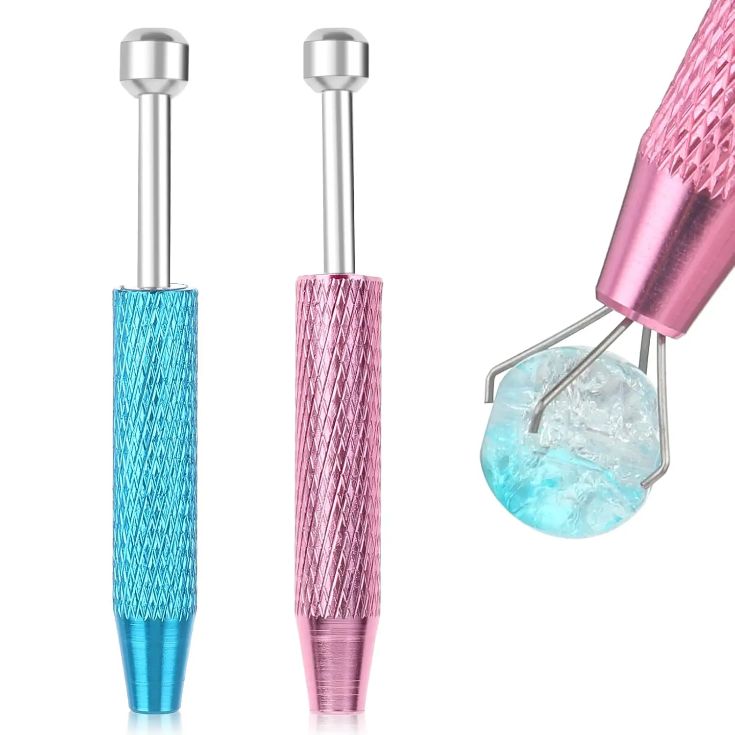 2 Pcs Piercing Ball Grabber Tool| 4-Claw Pick Up Piercing Ball Holder| Gem Tweezers for Piercing Jewelry, Craft & Small Parts Pickup