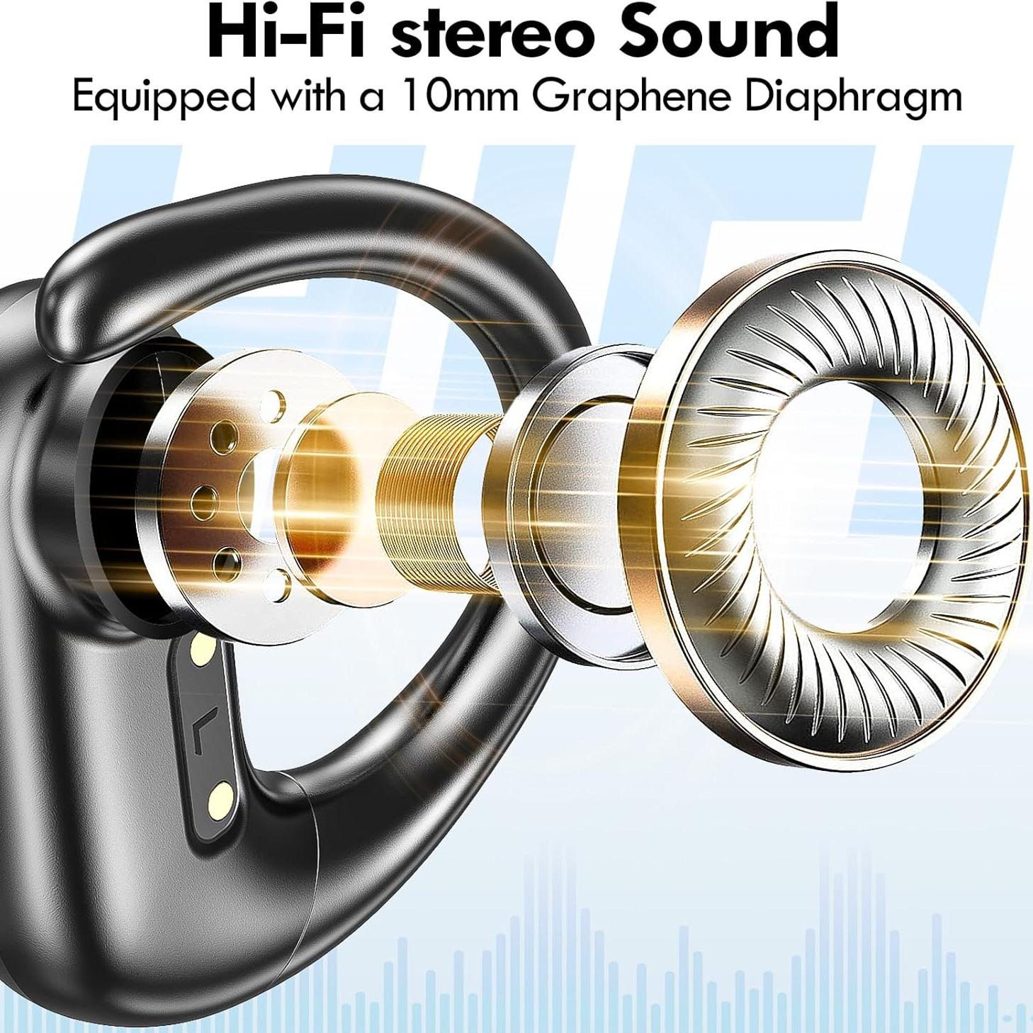 Wireless Earbuds, Low Latency Gaming Headset, High Fidelity, Long Battery Life, Touch Control, 180mah, Perfect Gift