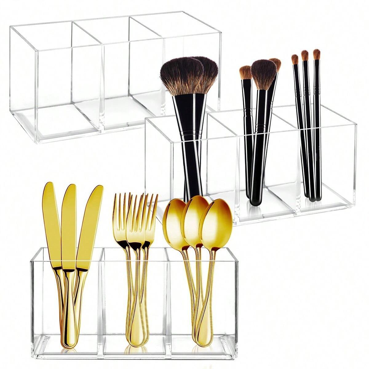 Multifunctional Kitchen Storage Organizer, Compact Plastic Utensil Rack for Spoons Knives Forks, Ideal Home and Restaurant Settings