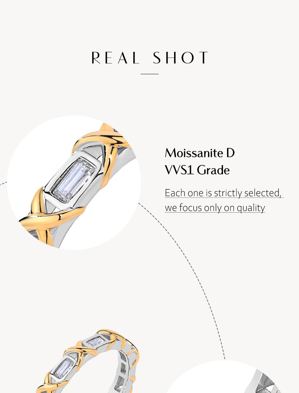 Baguette Shape 3*1.5mm Synthetic  Moissanite Ring  Birthday Gift Daily Wear Fine Jewelry R161