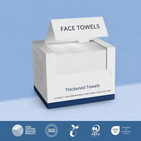 Disposable Face Towel, 50pcs/box, Portable Multipurpose Wet & Dry Towel, Soft Face Towel for Home Bathroom Outdoor Travel, Face Towel Pack