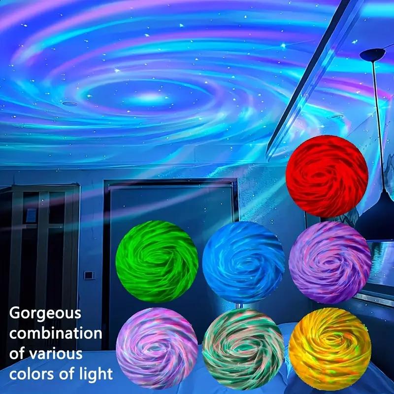 LED Aurora Projection Lamp, 3-In-1 Ambient Light, Atmosphere Light, 16 Dynamic Effects, Adjustable Remote Control, Perfect for Bedroom Party Home Decor