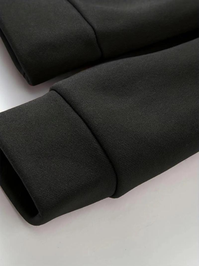 Unisex Zippered Hoodie with Faux Fur Collar, Color Block Star Print Street Style, Retro Urban Fashion for Spring & Fall