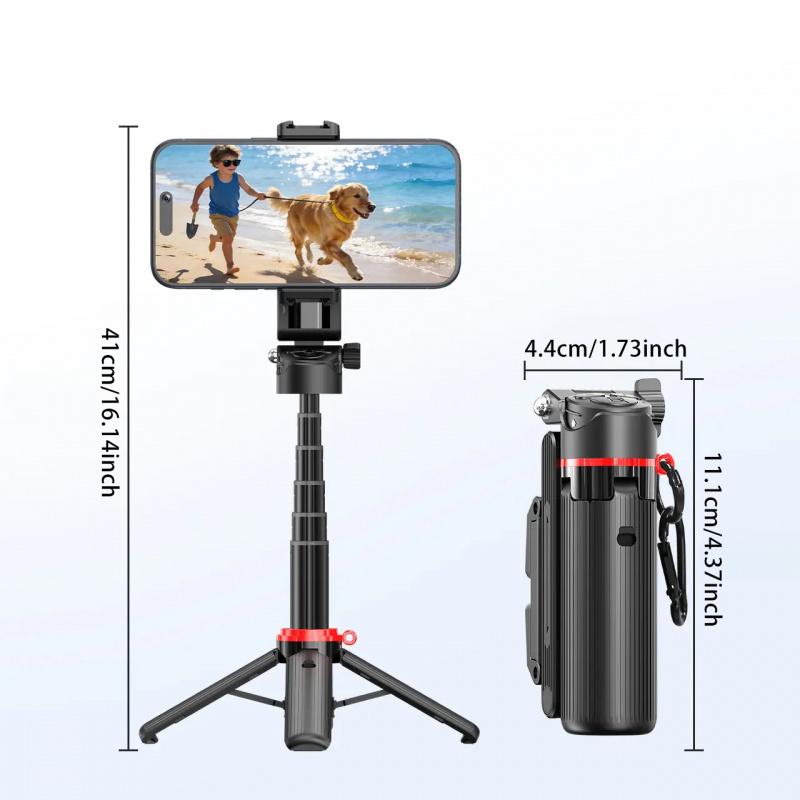 2026 Mini Selfie Stick, Tripod Selfie, with Focusing Function, Retractable, with stable four-legged base, 360-degree rotation and wireless Bluetooth remote control, Perfect for selfies, videos and live streaming, Compatible with most mobile phones, Light