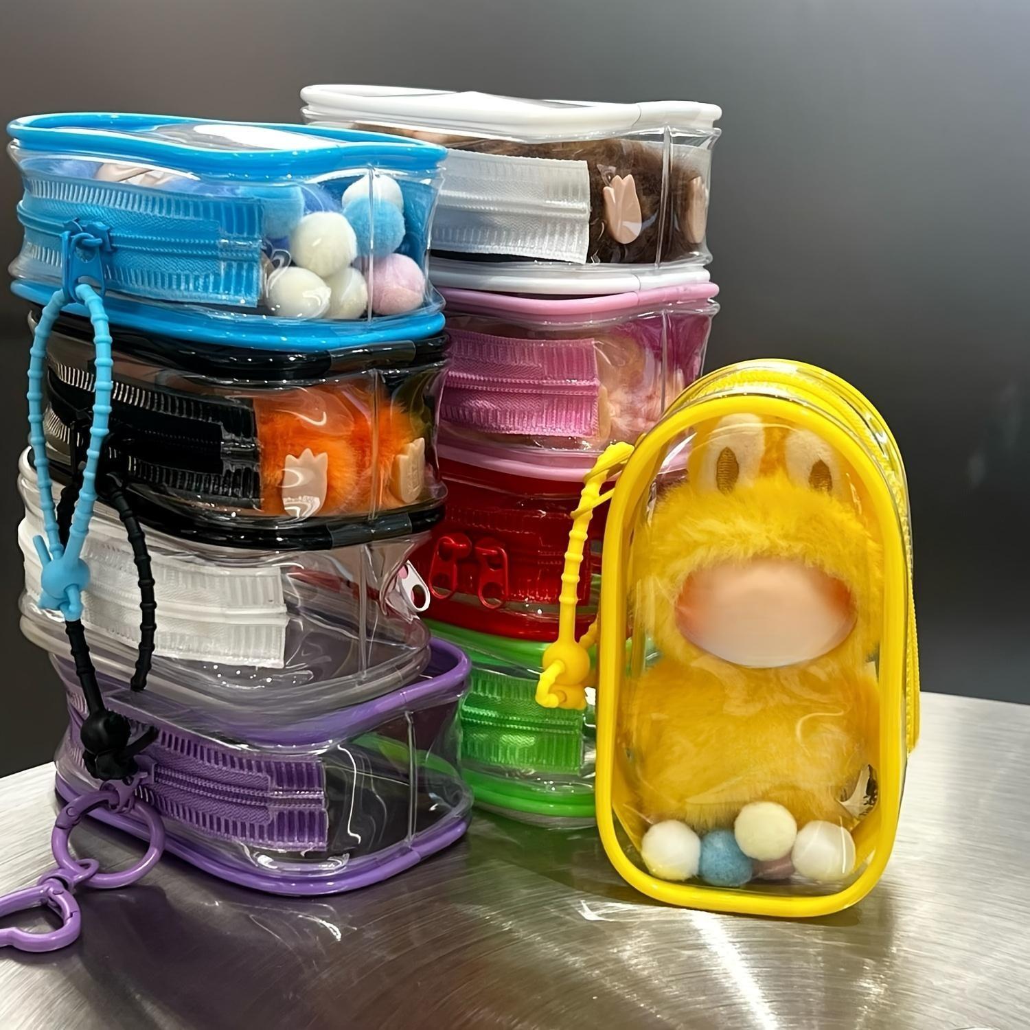 Mini Labubu Colorful Protector Case Organizer Box, For Labubu 4.0 the Monsters Pin, Love Series Outdoor Display Bag, Perfect for Collectors