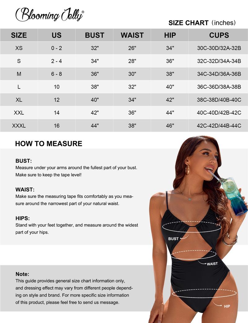 Blooming Jelly Womens One Piece Swimsuit Tummy Control Bathing Suit Sexy Flattering Cheeky High Cut Out Cute Ladies Swimwear#TikTokShopHolidayHaul