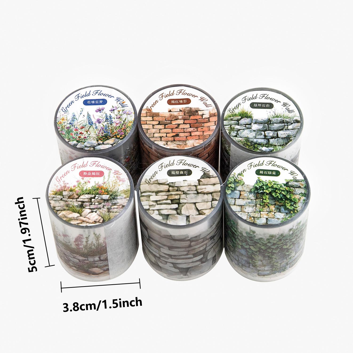 DIY Decorative Pet Tape Stickers, Wall Theme Decoration, Scrapbooking Album Supplies, Creative Craft Accessories, DIY Decal Film for Home & Office Use, Floral Pattern Sticker