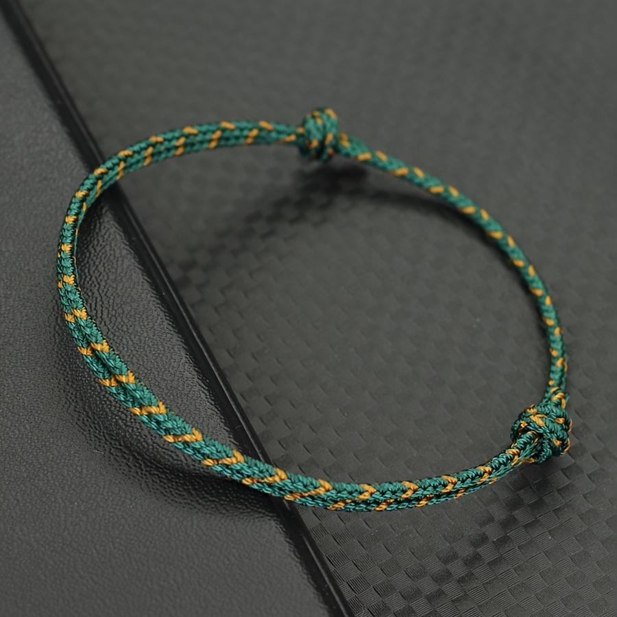 Handmade Adjustable Friendship Bracelet for Men, Featuring a 2Mm Thin String in 4 Colors, Grade A Charm, Perfect As a Gift for Your Boyfriend