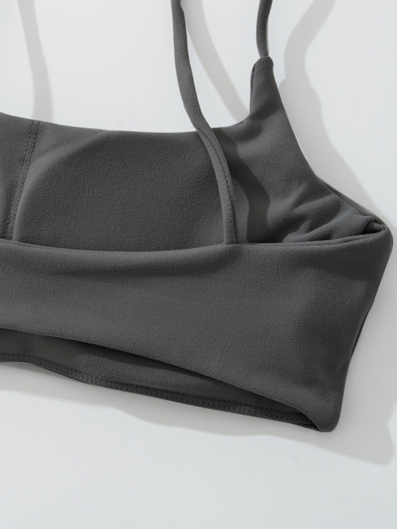 Women's High Elastic Breathable Plain Sporty Bra Set, Comfortable All-Season Casual Underwear, 5-Piece Pack, Wireless Design, Yoga Sports Bra