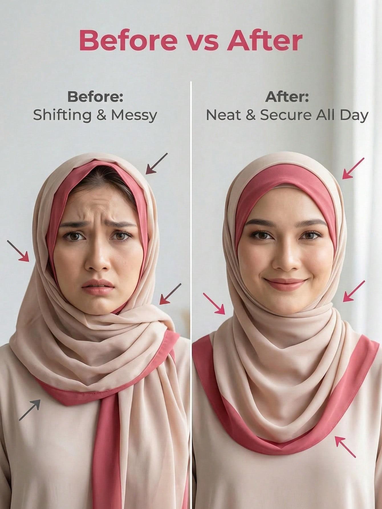 6pcs scarf shaper hijab tape Fixed Sticker Anti-Slip Stickers