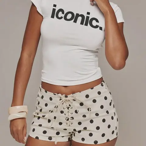 Women’s Bold Iconic Slogan Print Slim Fit Cap Sleeve Crop T Shirt, Y2K Cute Minimal Urban Streetwear Going Out Top, Classic Crew Neck Cap Short Sleeve Cut, Large Bold Front Letter Graphic Print, Cropped Waist Hem To Show Midriff, Casual