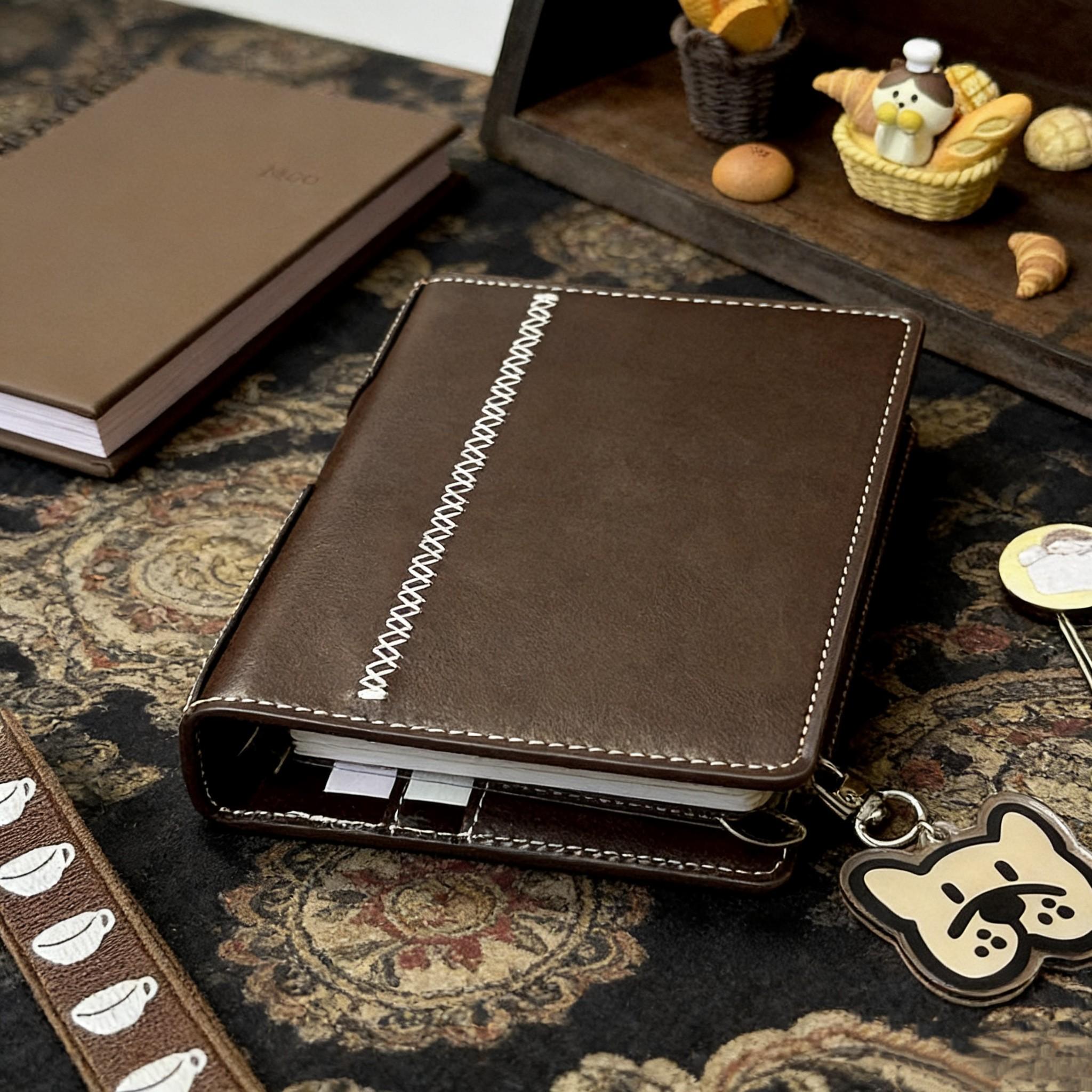 French Vintage Dual Ring Notebook, Elegant Creative Detachable DIY Journal, Loose-Leaf Planner, Perfect for Note-Taking & Organization