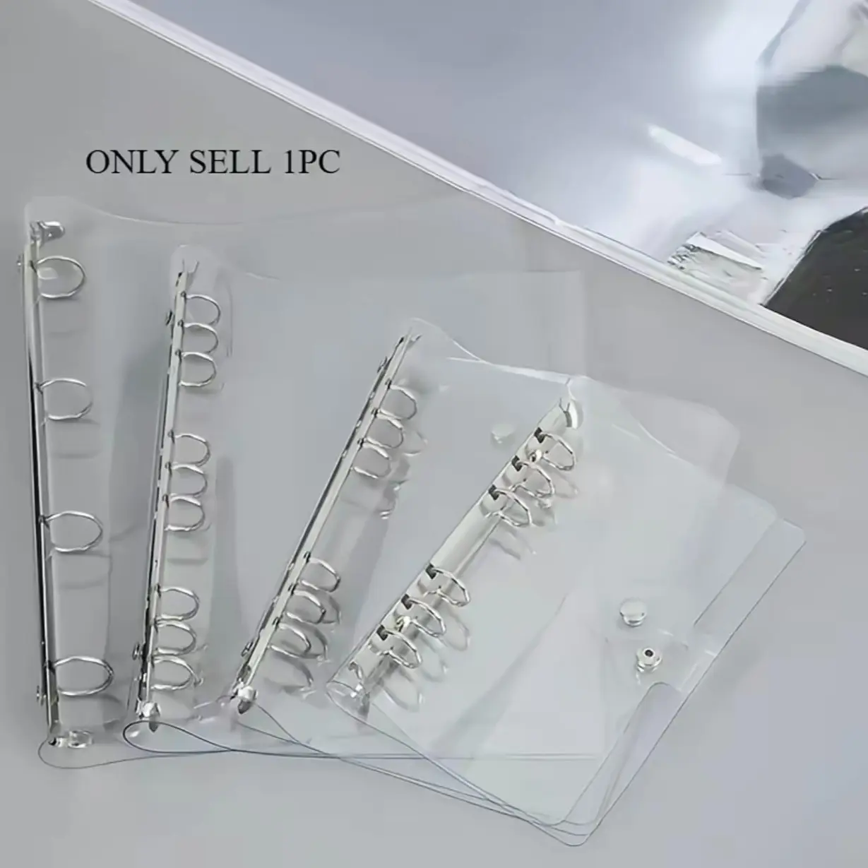 A5/a6 Binder Rings Journal with Clear Transparent Cover, Ideal for Loose Leaf Spiral Books, Organize Your Notes Efficiently