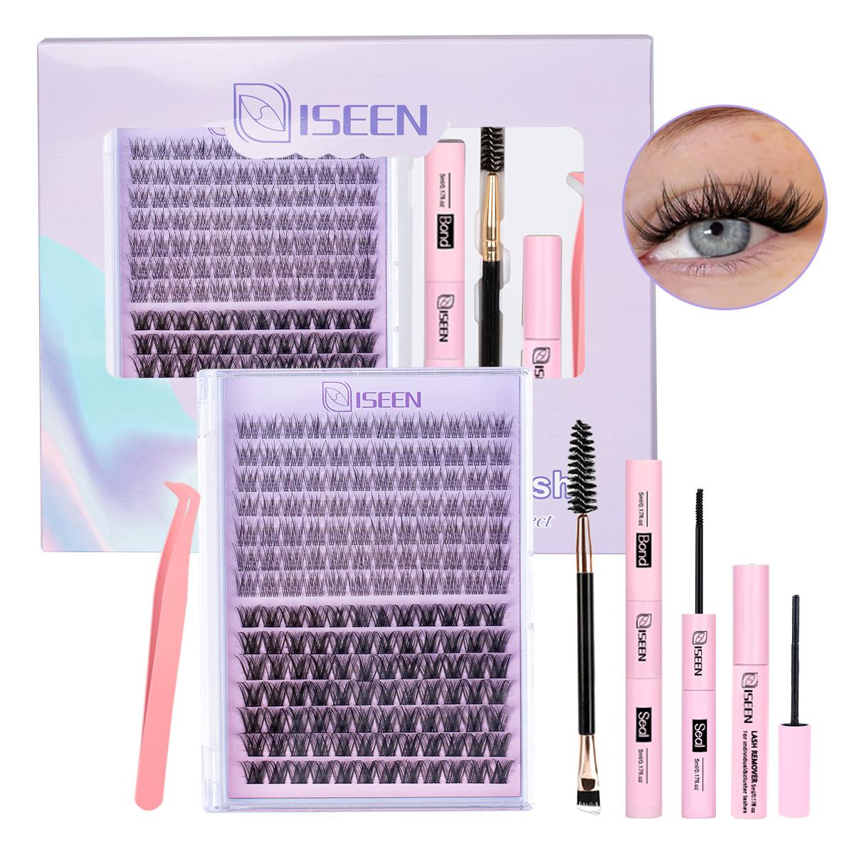 Daily Natural Individual Cluster Lash Kit, Mixed Styles and Length Eyelash Extension Kit, With Bond&Seal Remover Tweezer Brush, Diy Lash Kit, Magic Clusters, Self Grafting Curling Fake Eyelashes for Women, Beginner Friendly, Eyelashes Cosmetic