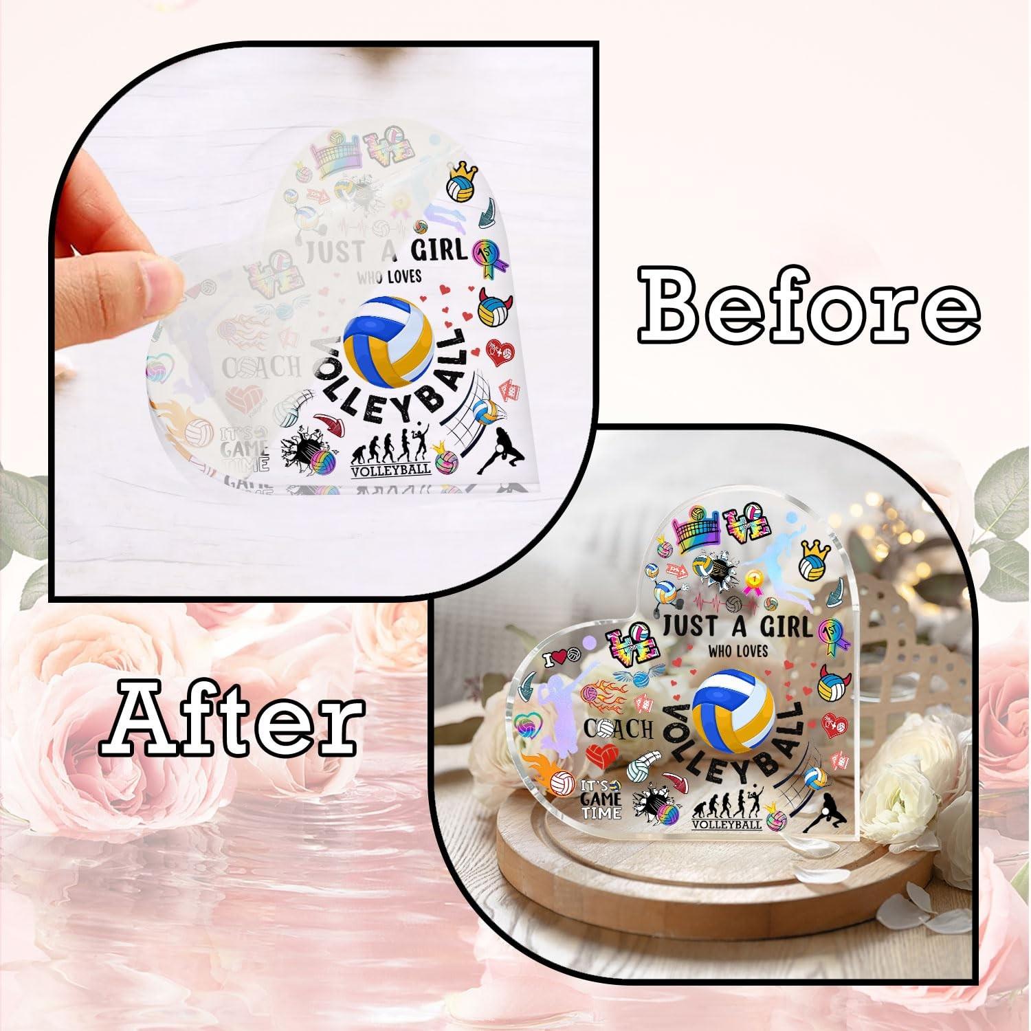 Volleyball Gifts for Women Men, 4x4 Inch Acrylic Plaque, Christmas Birthday Gift, Volleyballs Lovers, Universal Setting