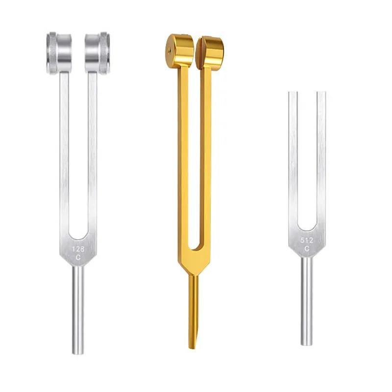 128/512Hz Therapeutic Tuning Fork Set Chakra for Sound Therapy Yoga Meditation Accessories Ear Cleaning Tools Ear Shaking Ear Cleaning Fork