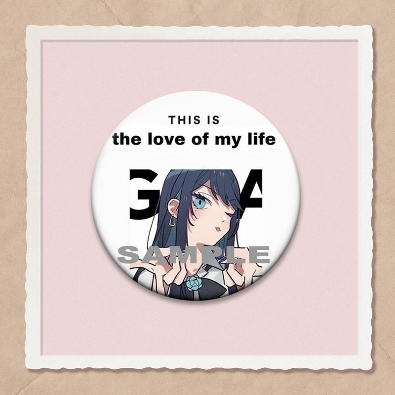 32/44/58mm Ado Kyogen X Uta Enamel Pins I Love Ado Vintage Anime Brooch Creative Badge for Hat Bag Decoration Fans Collect Gifts