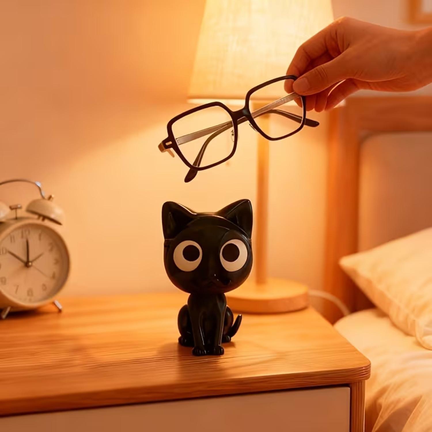 Cat Eyeglasses Frame, Cute Plastic Desktop Storage Box, Eyeglasses Holder, Home Decor, Holiday Gift, Stylish and Functional