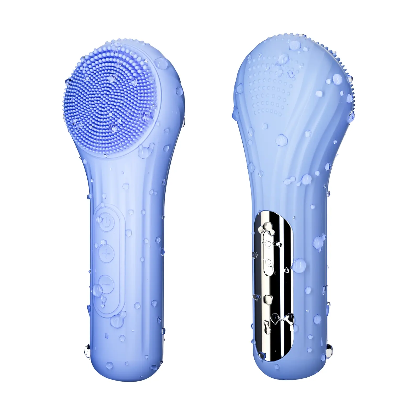Electric sonic facial cleansing brush, facial cleanser tool, facial exfoliating brush, silicone purple brush for cleansing mousse, gentle facial cleansing tool, skin care tool, multiple colors available