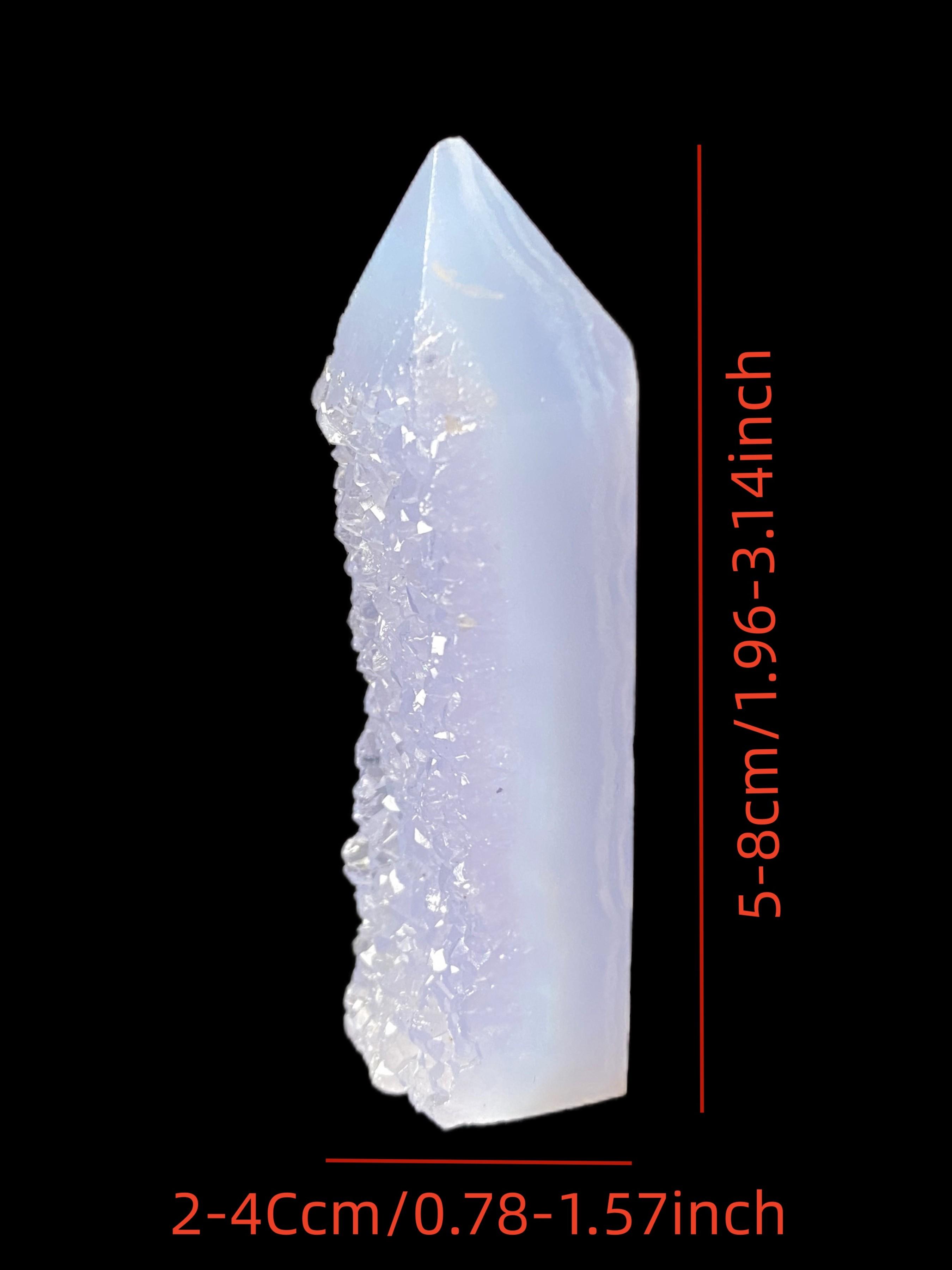 1PC exquisite blue agate point carving, suitable for holiday gifts for girls and female friends, Mother's Day gifts, the best choice for crystal collectors.