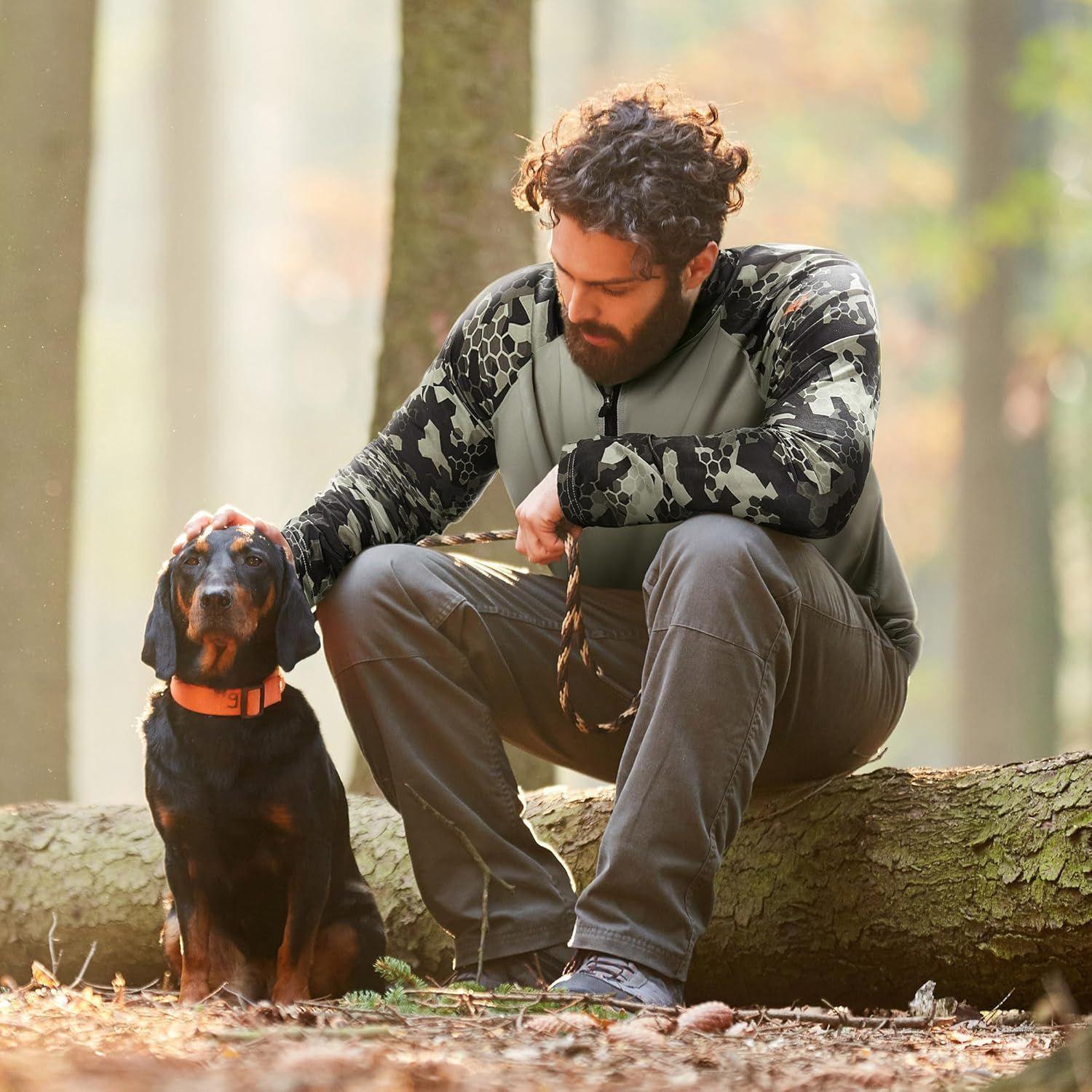 【RODEEL】913 Quarter Zip Long Sleeve Shirts Men UPF 50+ Sun UV Protection Lightweight Quick Dry Moisture Wicking Breathable Cooling Athletic Activewear for Outdoor Sports Gym Workout Hiking Camping Running Fishing Hunting Boating Menswear, Holiday Gift