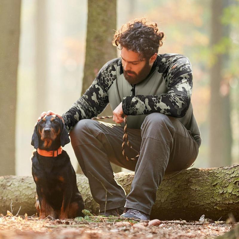 【RODEEL】913 Quarter Zip Long Sleeve Shirts Men UPF 50+ Sun UV Protection Lightweight Quick Dry Moisture Wicking Breathable Cooling Athletic Activewear for Outdoor Sports Gym Workout Hiking Camping Running Fishing Hunting Boating Menswear, Holiday Gift