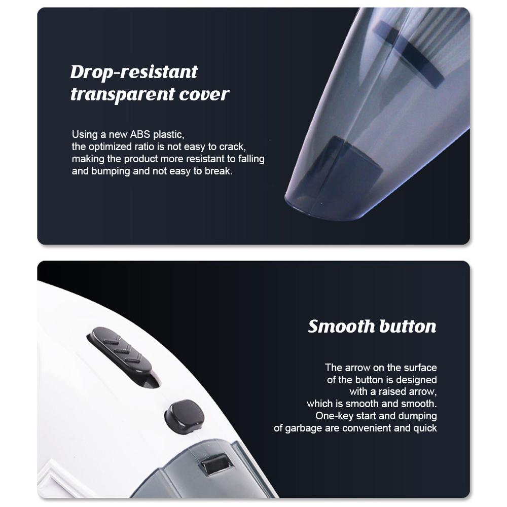 Cordless Handheld Vacuum Cleaner, Mini Vacuum with HEPA Filter, USB Rechargeable Car Vacuum Cleaner for Home and Pet Hair#Summervibes