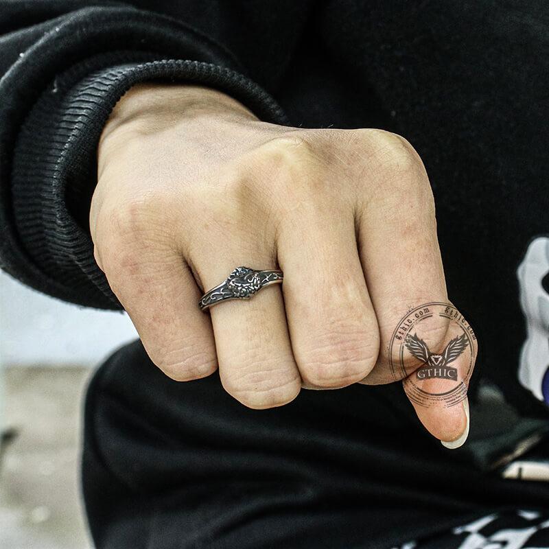 GTHIC Retro Sacred Heart Stainless Steel Ring for Men Women Statement Jewelry Daily Wear GTHIC Retro Sacred Heart Stainless Steel Ring for Men Women Statement Jewelry Daily Wear