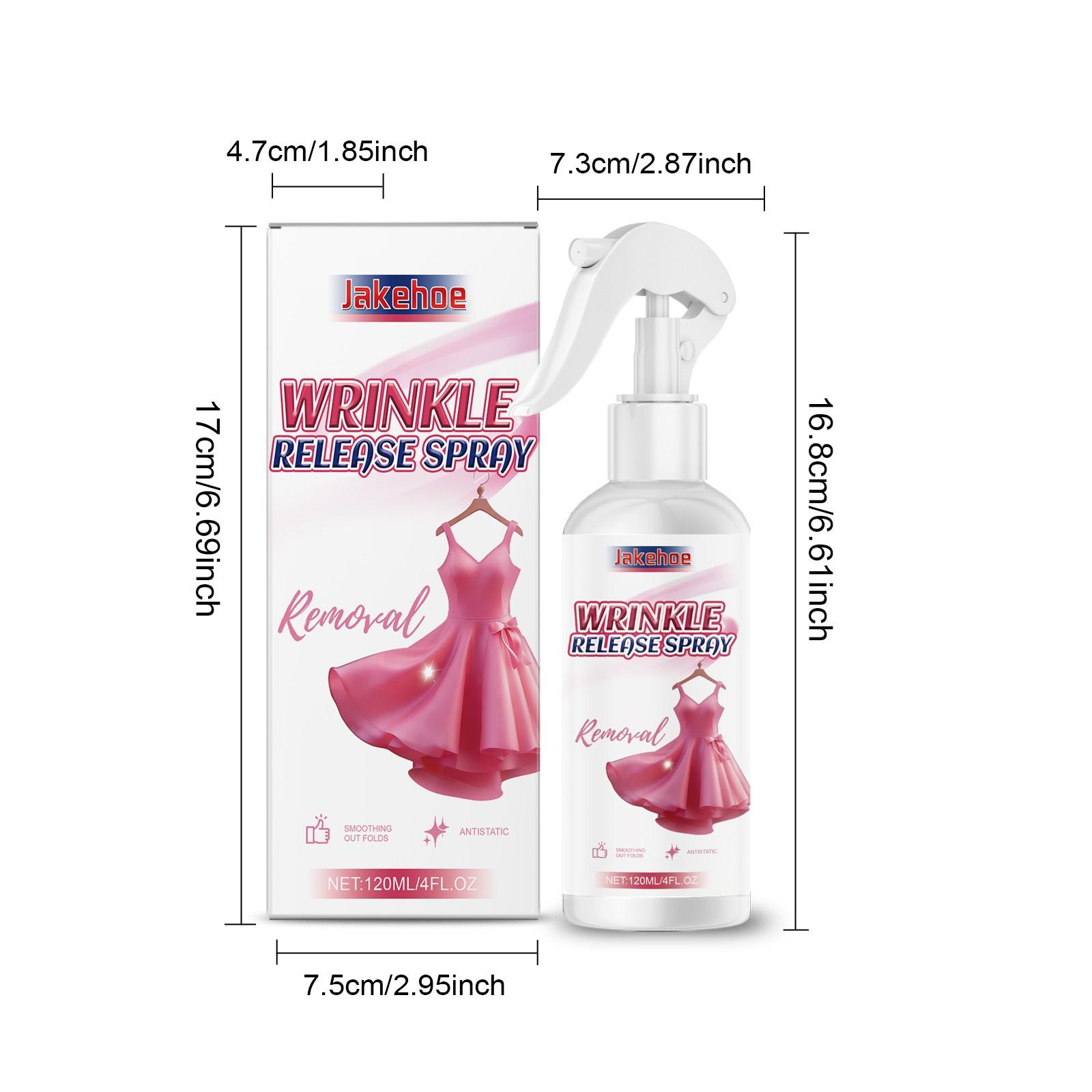 2-Pack Clothing Wrinkle Remover Spray (120ML*2), Easy-To-Use, Effectively Reduces Wrinkles, Suitable for Various Fabrics, Essential Travel Spray