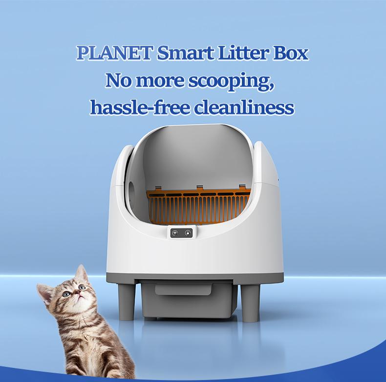 Smart Cat Litter Box with Automatic Self-Cleaning, 6L Large Capacity, APP Connection, Odor Control, and Anti-Splash Design for Ultimate Pet Care Convenience cat gifts Enclosed
