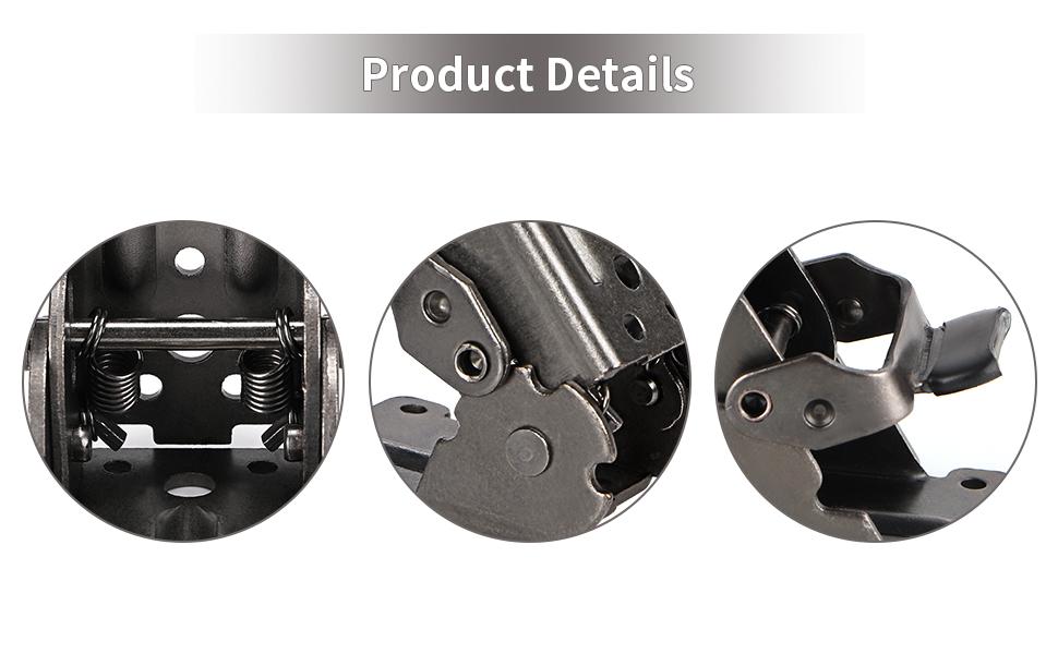 Self-Lock Hinge for Wall Shelf, Table, Folding Workbench Foldable Support Bracket, 0-90-180 Degree Lock Extension Support, 12 PCS