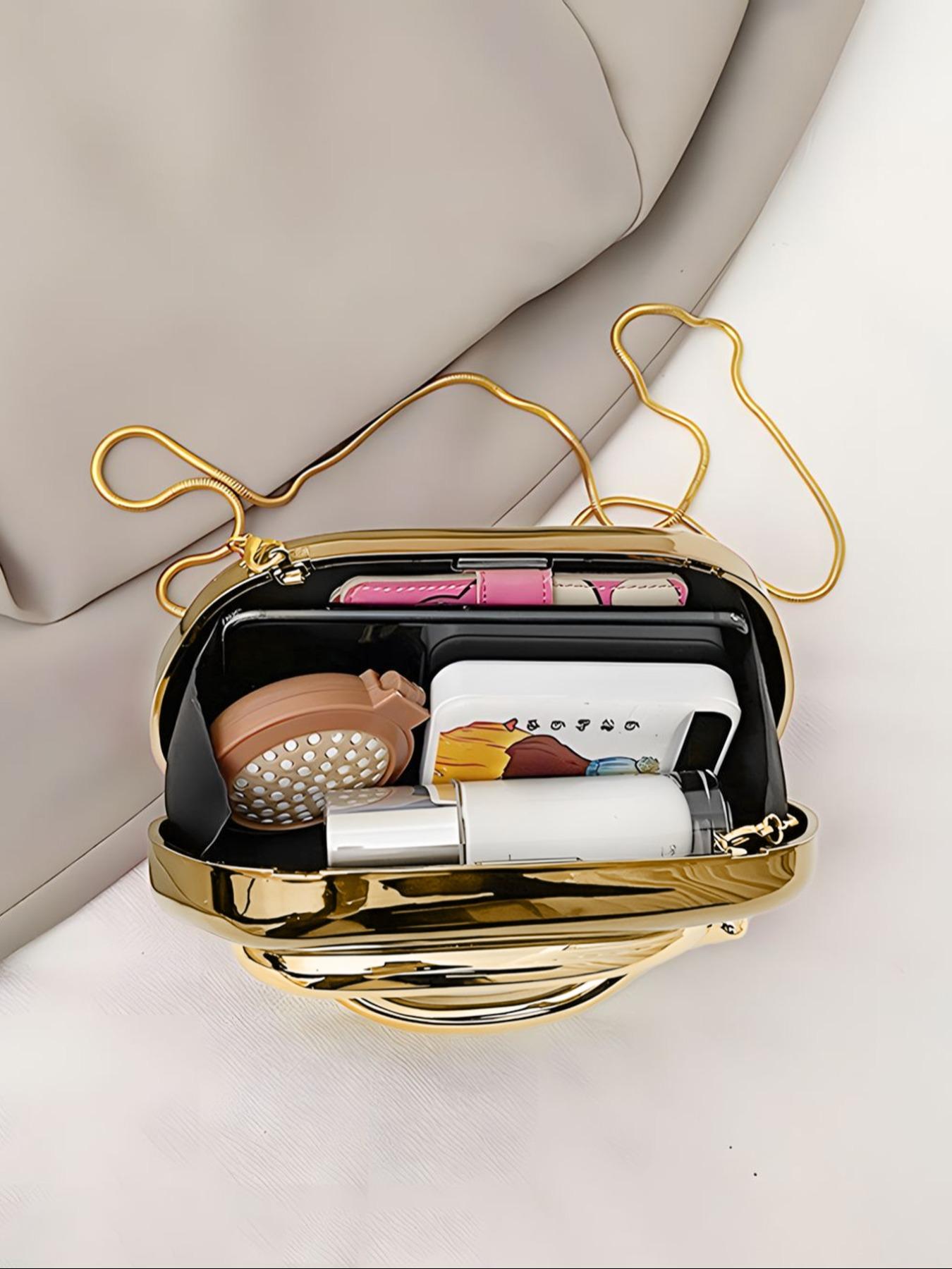 Women's Elegant Chain Strap Evening Bag, ExquisiteTrendy Clutch Bag, Fashionable Bag for Party Decoration，Christmas Gift, Valentine's Day Gift, Ideal Gift, Elegant Purse