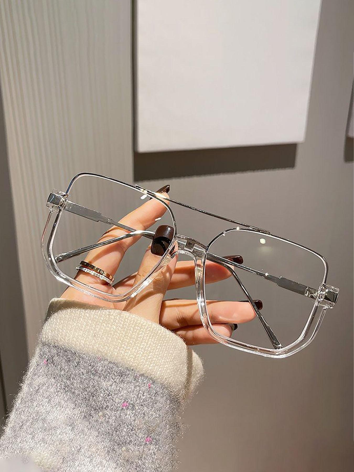 Women's Fashion Glasses Frame Material Metal Polycarbonate Anti Blue Light Suitable for Daily Reading Gaming TV Mobile Accessories