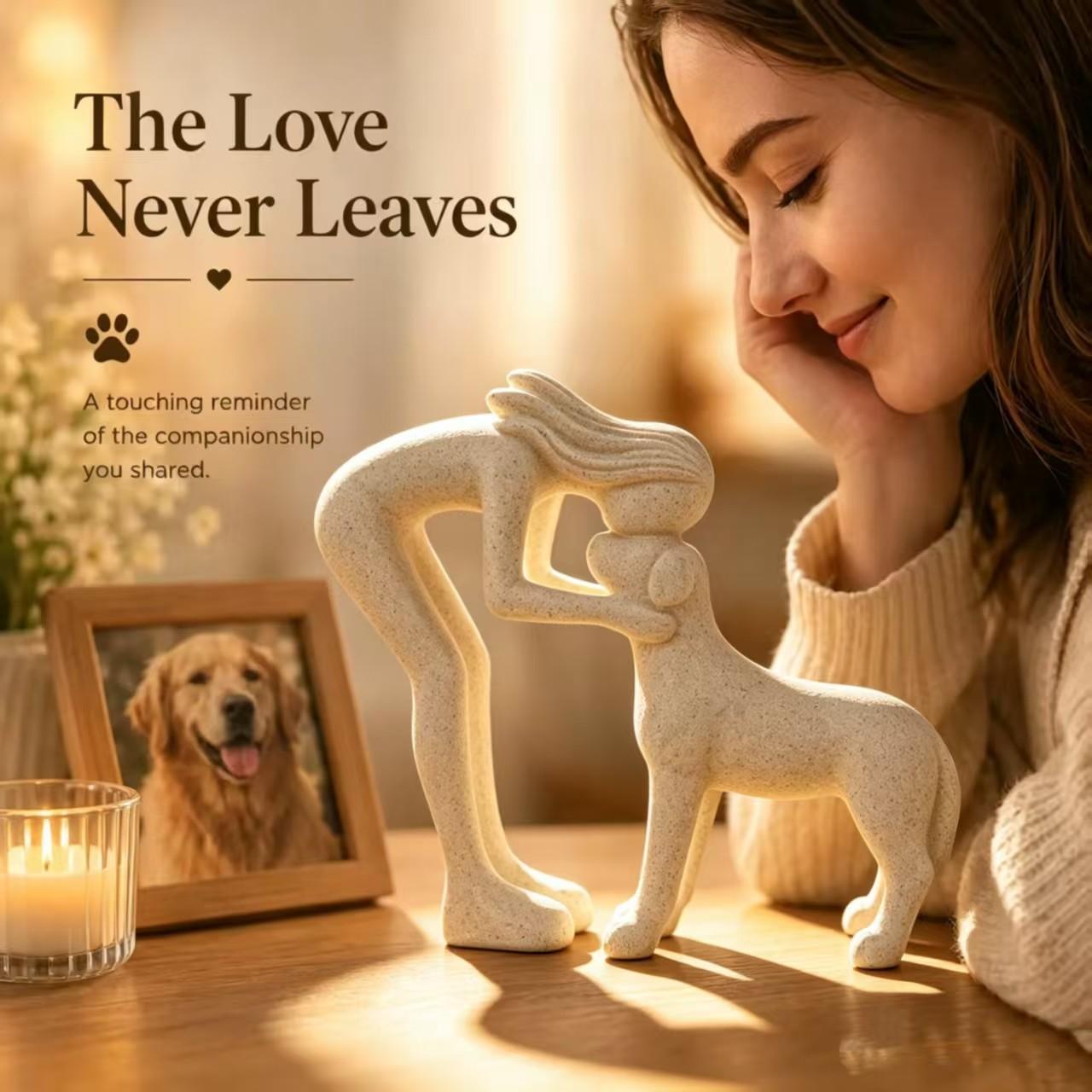 Modern Abstract Resin Dog Lover Collectible Sculpture, Creative Home Office Desk Decor, Pet Memorial Art, Living Room Shelf Ornament