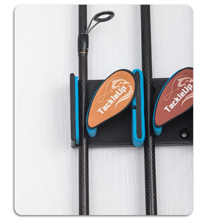6-Slot Vertical Wall Fishing Rod Holder, Punch-Free Quick Buckle Organizer with Strong Hold Spring Clips for Spinning Casting Fishing Rods 6-Slot Vertical Wall Fishing Rod Holder, Punch-Free Quick Buckle Organizer with Strong Hold Spring Clips for Spinning Casting Fishing Rods
