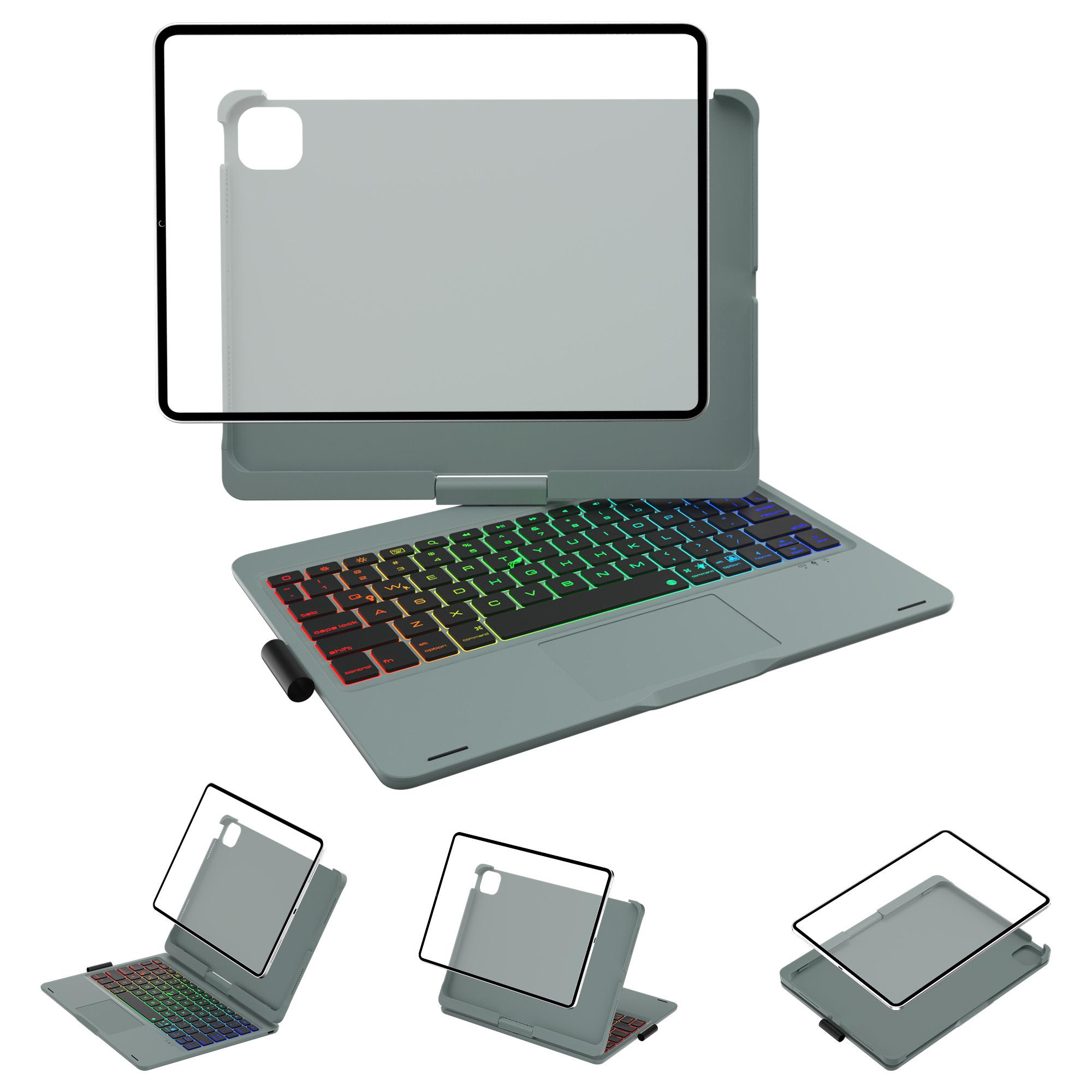 [only keyboard case,Tablet Not Included]for iPad 10th 11th (A16) Generation Case with Keyboard, For iPad Air 11 inch case (M4/M3/M2), for iPad Pro 11 (4th/3rd/2nd/1st) & iPad Air 5/4, Trackpad, 360° Swivel, Backlit