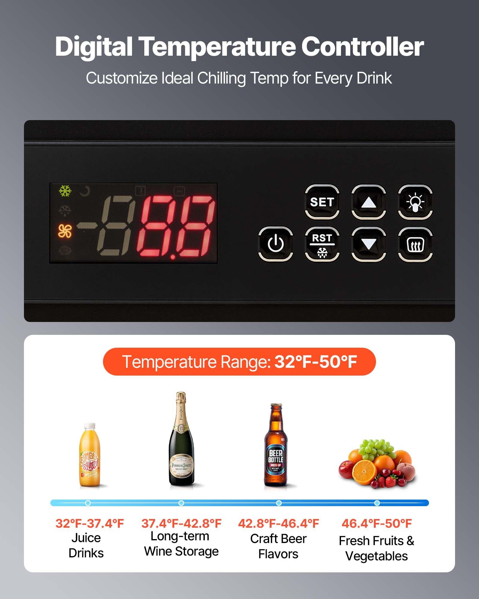 VEVOR Commercial Merchandiser Refrigerator - 24.9 Cu. Ft/705L Upright Beverage Cooler with Glass Doors, 5 Adjustable Shelves, Soft LEDs, Casters, Upright Freezer for Bars, Supermarkets