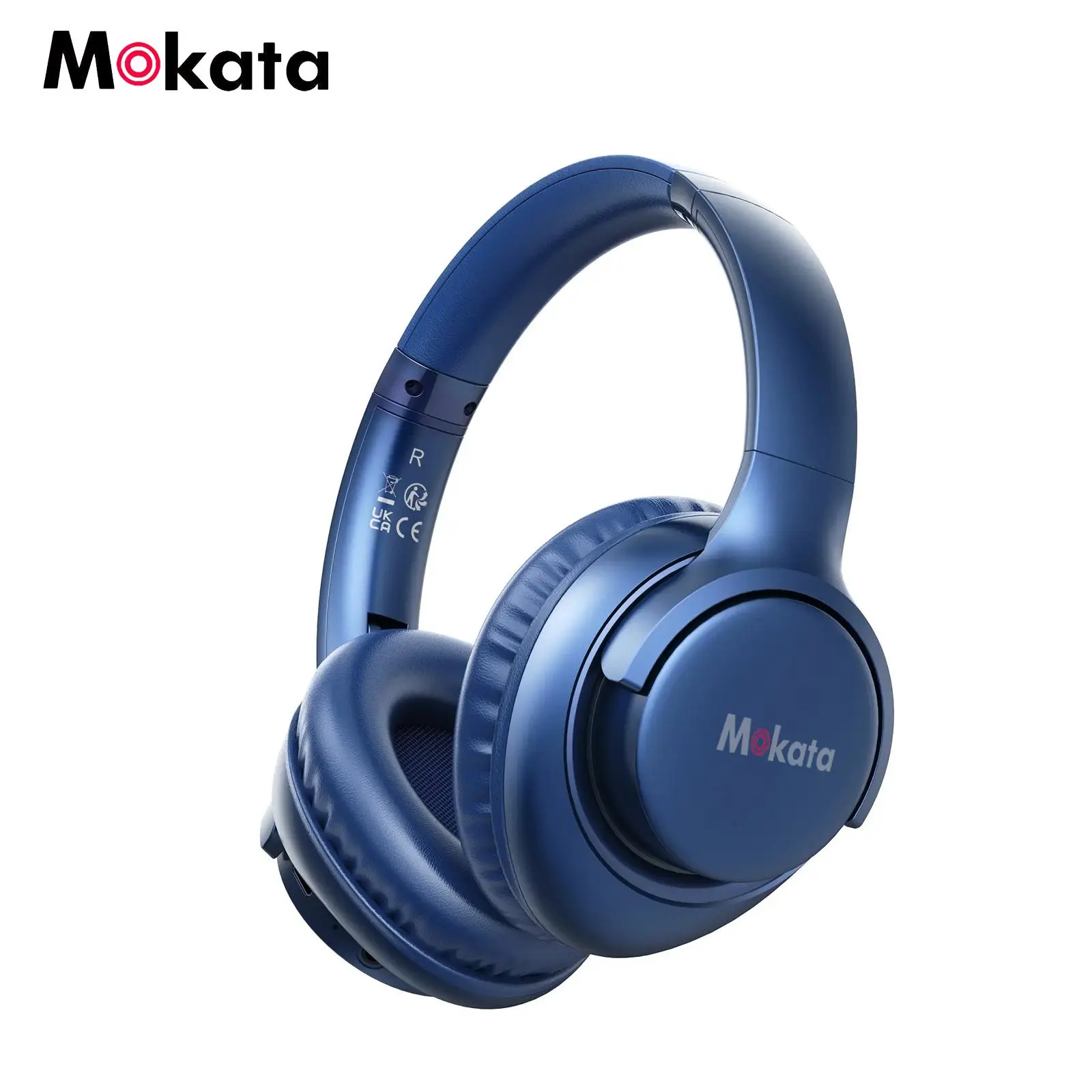 Mokata Wireless Bluetooth Headphones Over-Ear, Deep Bass Hi-Fi Stereo, 65H Playtime, Foldable Lightweight Headset with Mic for iOS/Android/PC, Black, Headphones Bluetooth, Wireless Headphones