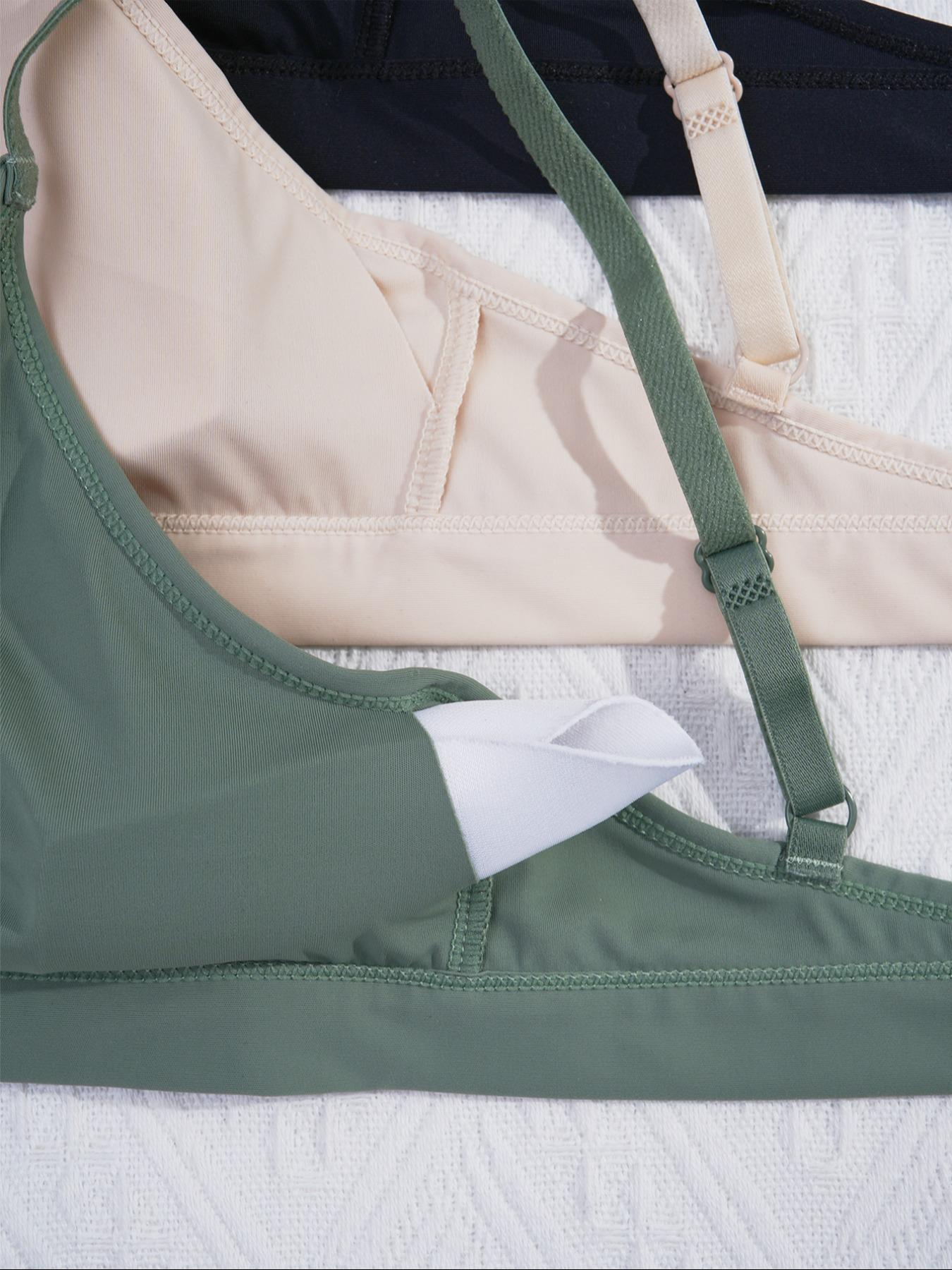 Women's Wireless Bralette Set, Everyday Medium Support Knit Fabric, Removable Pads, Adjustable Straps, Soft & Lightweight Casual Design