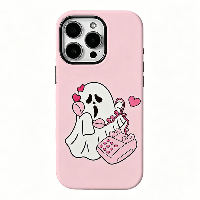 Pink Halloween Ghost Phone Case for iPhone & Samsung - TikTok Shop