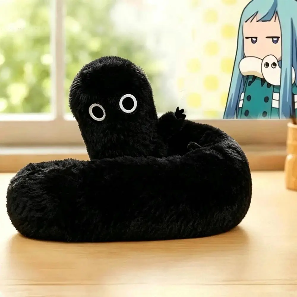 Witch Hat Atelier Fudeworm Plush Toys Fluffy Shapeable Cute Stuffed Toys Black BrushBuddy Dolls Fans Birthday Gifts Home Decor