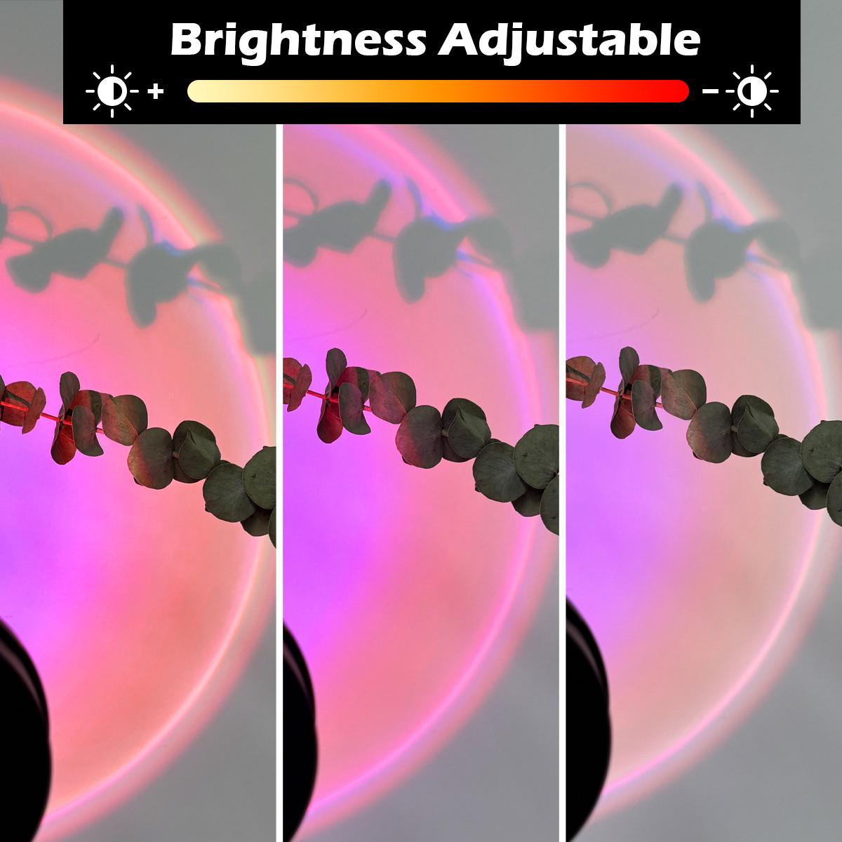 Sunset Lamp Projector, 16 Color Changing Rainbow Light, Remote Controlled LED Table Lamp, USB Sunlight Lamp for Bedroom Decor