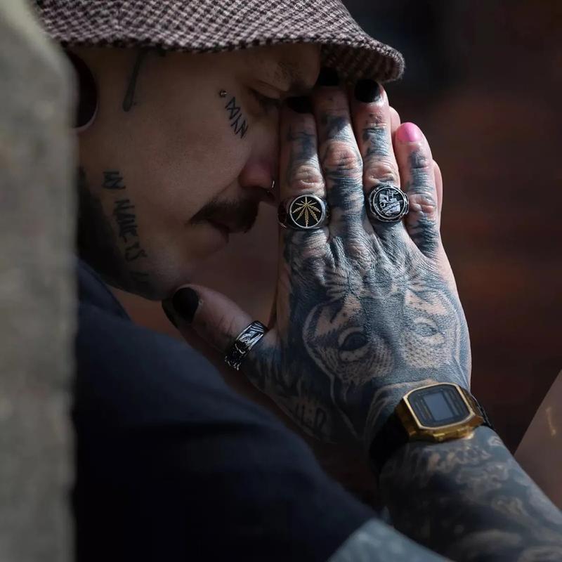 GTHIC 1936 Hobo Nickels Liberty Stainless Steel Skull Ring for Men Women Mother's Day Gift Size 5-16 Durability GTHIC 1936 Hobo Nickels Liberty Stainless Steel Skull Ring for Men Women Mother's Day Gift Size 5-16 Durability